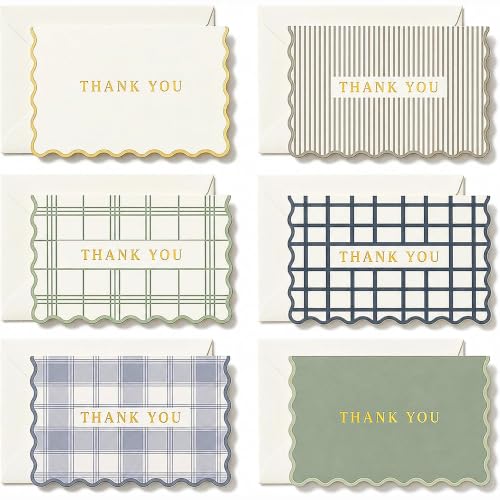 Thank You Cards Set of 30 With Envelopes and Stickers - Elegant Blank Cards | Personalized Notes - Bulk Stationary Set For All Occasions incl. Wedding, Baby Shower, Busines, Coworker Teacher Appreciation