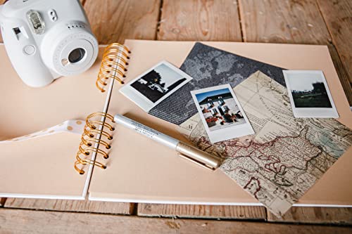 Never Ever Land Scrapbook Album – 12x10 White Scrap Book. Scrapbooking Supplies, Memory Book, Wedding Guest Book, Photo Album, Baby Shower Gifts, Valentines, Engagement Gifts - color: White