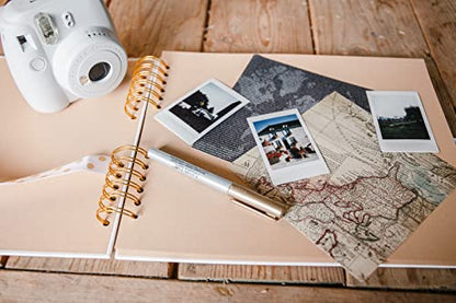 Never Ever Land Scrapbook Album – 12x10 White Scrap Book. Scrapbooking Supplies, Memory Book, Wedding Guest Book, Photo Album, Baby Shower Gifts, Valentines, Engagement Gifts - color: White