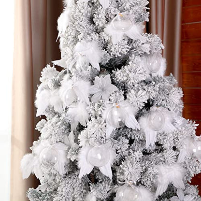 Sratte 12 Sets Xmas Memorial Ornament Fillable Ball Angel Wings,80 mm - size: 80 mm