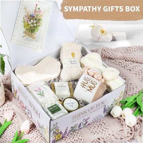Self Care Gifts for Women Get Well Soon Gift Baskets, Birthday Gifts for Women Care Package, Sympathy Gifts for Loss of Loved One Spa Gifts Thank You Gifts for Mom Her Wife Friend Grandma
