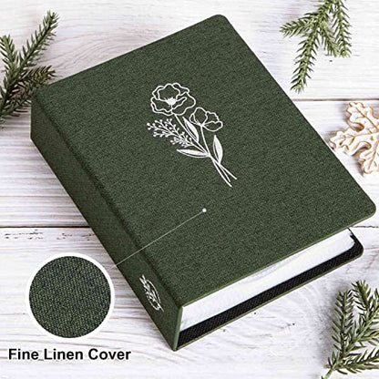 Lanpn Photo Album 4x6 50 Pictures 2 Packs, Small Mini Capacity Linen Photo Book Sets, Each Pack Holds 100 Top Loader Vertical Only Picture for Kids Boy Girls Green - color: Green, size: 50 Pockets/2PK