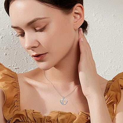 Sterling Silver Cat Necklace Jewelry Memorial Gifts for Cat Lovers | Cat Pendant Necklace ，Cute Dainty Animal Remembrance Jewelry Birthday Gifts for Cat Mom Her Women - style: dog necklace
