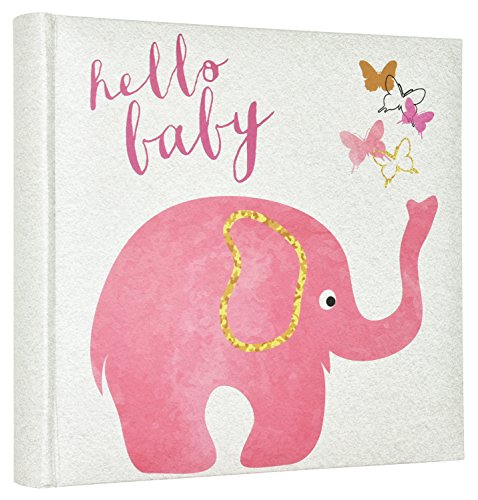 MCS Hello Baby Photo Album Holds 200 4x6 Photos with Memo Space, Clear Side-Loading Pockets – Scrapbook Style Memory Book for Baby Girls, Showers & Milestones – A Sweet Gift for New Parents - style: Hello Baby