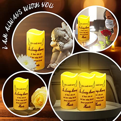 Pangda Flameless Memorial Candle with Remote Real Wax LED 3x6 in, in Heart - style: In Heart