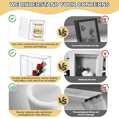 BOHOIDEE 11 x 15 Shadow Box Frame Display Case with Magnetic Door, Clear Acrylic Shadow Memory Box Frame for Flower Baby Pet Wedding Photo(1, Large-Clear) - size: Large-Clear