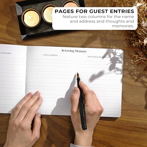 Skyline Funeral Guest Book, Memorial Service Sign-In, Brown - color: Brown