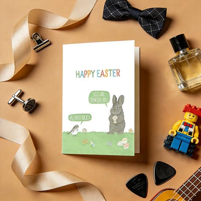 For Friends & Family from Sons Daughters or Coworkers - Funny Easter Egg Hunt Prank Gift Box with Greeting Card - color: QY-45