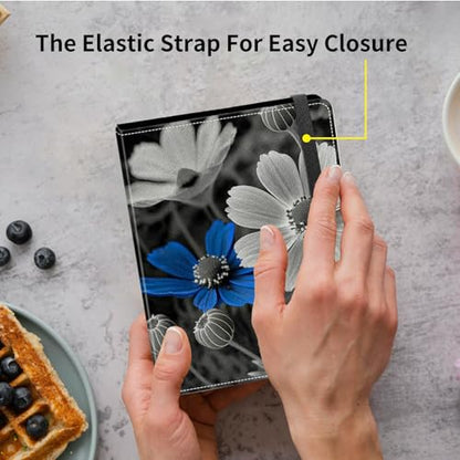 Small Photo Album 3.5x5 inch 80 Pictures PU Leather Photo Albums with Transparent Inner Pockets & Elastic Band for Wedding Boys Girl Travel Family Pictures - Blue Sunflowers - color: Blue Sunflowers, size: 3.5x5 Photo Album
