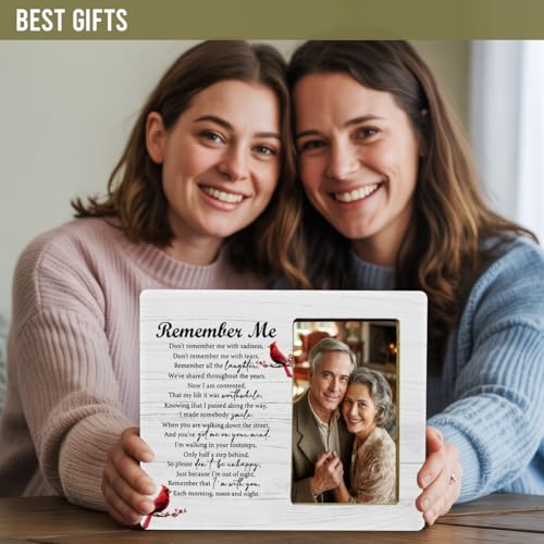 Cardinal Memorial Gifts Picture Frame for Loss of Loved one, Remember Me Sympathy Gifts Picture Frame, I Nver Left You - color: As