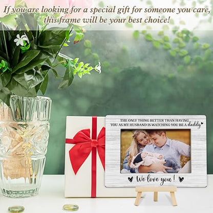 Daddy Picture Frame, First Time Dad Gifts for Husband, New Dad Keepsake Frames, 4x6 Father's Day Picture Frame for Tabletop Display Photo Insert - M08 - style: Be A Daddy