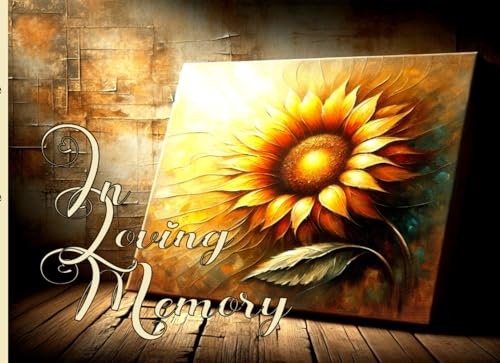 In Loving Memory: Sunflower memorial guest book,Rustic Sunflower,Guest book for memorial and funeral services,SUNFLOWER Registry book for memorial ... sign in, Condolence Book, Remembrance Book,