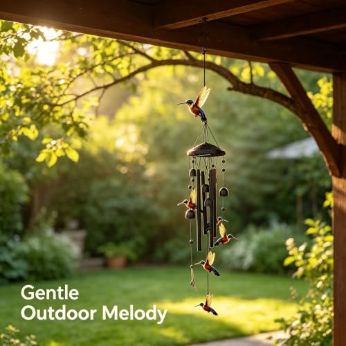 Wind Chimes for Outside, Hummingbird Garden Windchimes Memorial Windchimes - color: Hummingbird Wind Chimes