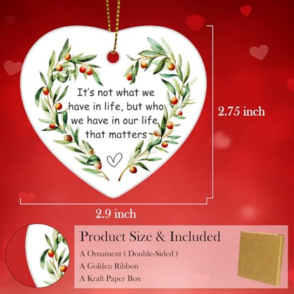 Friendship Christmas Ornaments for Women Men, Thinking of You Gifts for Friends, BFF, Bestie - color: Little Green