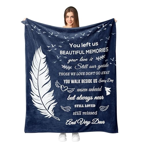 Bereavement Gifts Blanket, Memorial Gift for Loss of Loved one, Sympathy Gift, in Memory of Loved One Gifts, Condolence Gifts, Remembrance Gifts for Loss of Loved One Throw Blanket 60" x 50" - color: Bereavement Blanket