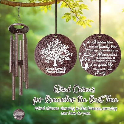Memorial Gifts for Loss of Love one, 25''Memorial Wind Chimes of Sympathy Gifts for Loss of Love one, Bereavement, Condolence, Remembrance Gifts,Windchimes in Memory - size: Remember the Best Time