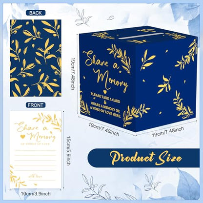 Pajean 50 Share a Memory Cards and Box, Blue Gold, Trendy - color: Blue Gold, style: Trendy