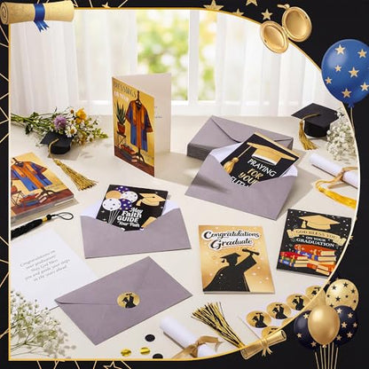 Eaasty 50 Sets Christian Graduation Greeting Cards with Envelopes Stickers - style: Christian Graduation