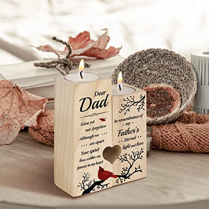 SteadStyle Memorial Gifts for Loss of Dad, Memorial Cardinal Candlestick - style: Dad