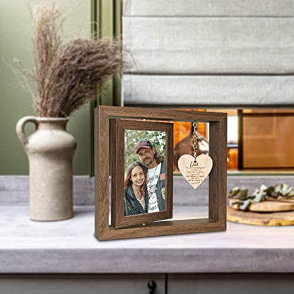 EYITUPC Rotating Dad Memorial Wood Frame Loss of Father Sympathy Gift - color: Dad