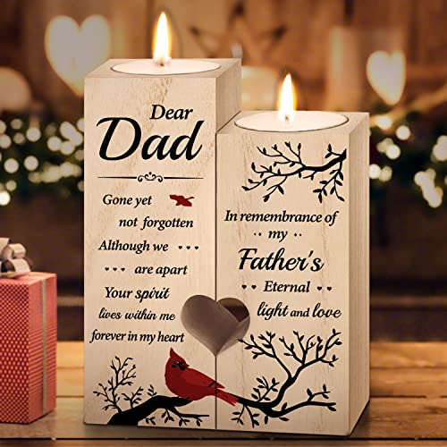 SteadStyle Memorial Gifts for Loss of Dad, Memorial Cardinal Candlestick - style: Dad