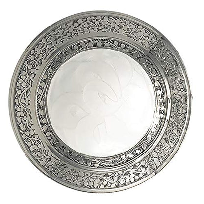 White Mother of Pearl Cremation Urn - White with Silver Accents, Adult Cremation Urn