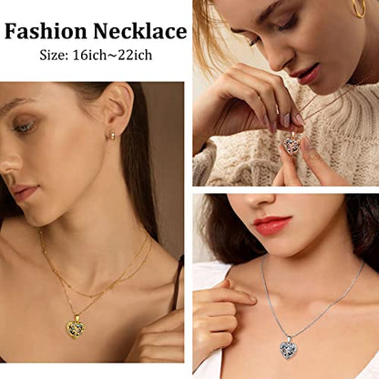 Bestyle Sterling Silver Heart Locket Necklace for Women, Dainty Cute Small Heart Locket Pendant in Gold/Rose Gold/Silver, Love Statement Jewelry Gift for Mother Wife - color: E1. Tree of Life-Silver-Locket Only, NO Custom