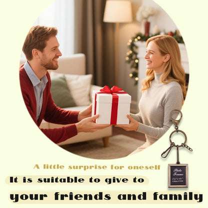 Angel Keychain with Picture for Women Condolences Gift for Loss Bereavement Gifts - color: Square