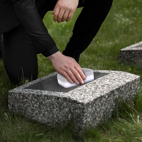 13 Pcs Headstone Cleaner for Grave Tombstone Cleaning Tools Granite and Stone Daily Cleaner with Spray Bottle,Scrub Brush,Sponge,Towel,3 Disposable Gloves,Crevice Brush,2 Plastic Scrapers