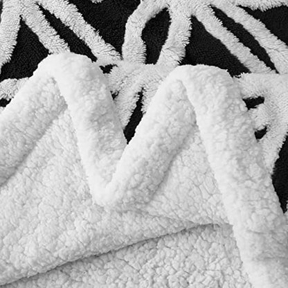 LOMAO Sherpa Fleece Blanket Fuzzy Soft Throw Blanket Dual Sided Blanket for Couch Sofa Bed (Black, 60''x80'') - color: Black, size: 60''x80''