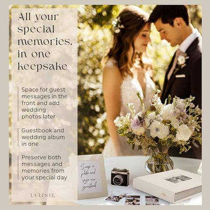 Premium Scrapbook Album with Window and Writing Space – 60 Pages holds 200 Photos of Different Sizes – Wedding, Baby, Travel & Family Memories – 11.4" x 8.6" - Oat - color: Oat, size: Small w/ Window