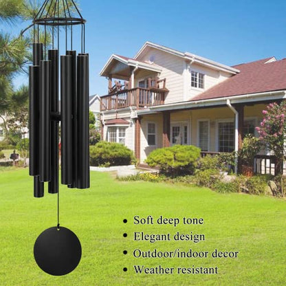 ASTARIN Large Wind Chimes for Outside(38 inch) - size: 38“ Black