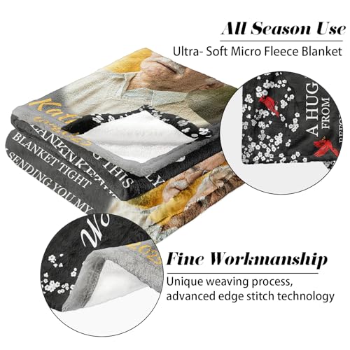 Vsmoedb Custom Memorial Blanket with Pictures for Loss of Loved One - color: Select05