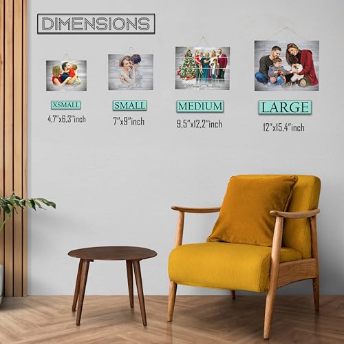 Custom Photo Printed on Wood Home Wall Decor Personalized Picture Frames - color: Pastel Design