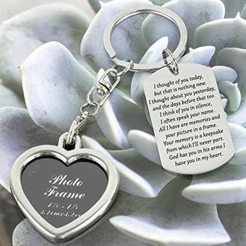 HUTIMY in Memory Gifts Keychain for Men Women Sympathy Gifts for Loss of Loved One in Remembrance Jewelry Memorial Keychain - style: Silver