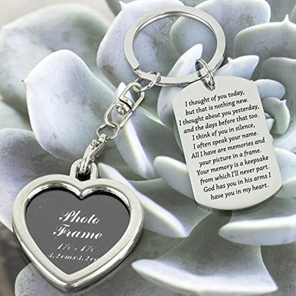 HUTIMY in Memory Gifts Keychain for Men Women Sympathy Gifts for Loss of Loved One in Remembrance Jewelry Memorial Keychain - style: Silver