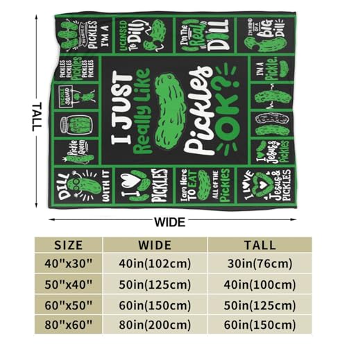Pickle Blanket Super Soft Warm Pickle Fleece Throw Blanket I Just Really Like Pickle Women Girls Cozy Fluffy Lightweight Flannel Gifts Blankets for Men Adults 80"X60" - color: Pickle, size: 80"x60"