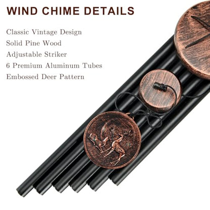 32" Deer Wind Chimes for Outside, Gifts for Women Mom Grandma - size: 32" Deer