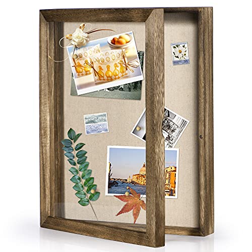 Love-KANKEI Deep Shadow Box Frame 11x14,Solid Wood Frame,Carbonized Black - color: Carbonized Black, size: 11 x 14