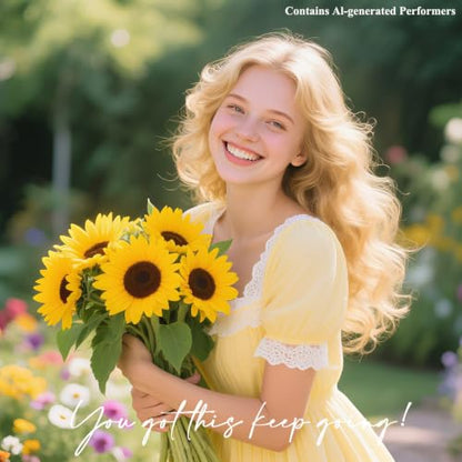 NAN ZAI NAN FANG Encouragement Gifts for Women Friends Daughter Kids | Inspirational Support Sunflower Gifts for Women Birthday 6.7" Resin Sculpted Hand-Painted Figurines Home Decor - style: Encouragement