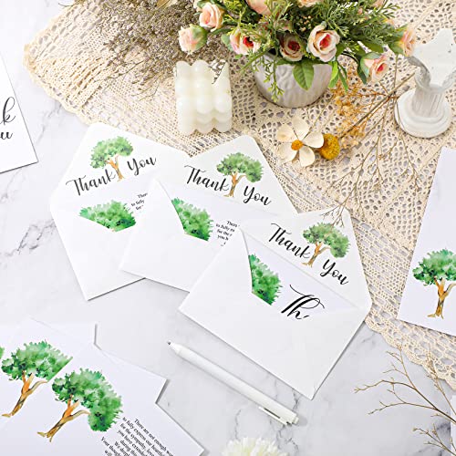 Fumete 50 Set Funeral Thank You Cards, Big Tree - style: Big Tree