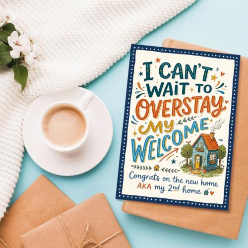 Funny New Home Card, Witty Housewarming Card for Men Women, New Home Congratulations Cards for Friend Sister Brother Coworker - color: New Home