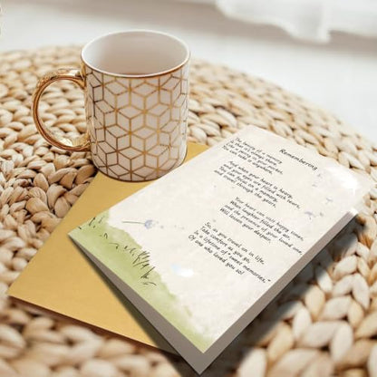Sympathy Card, Heartfelt Grief, Bereavement, Loss of Someone, Condolence, Remembering, Thinking of You Card for Family Friend Coworker Him Her. - color: #3