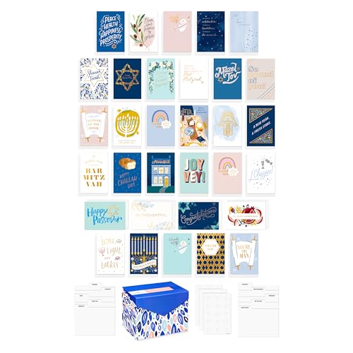 American Greetings Jewish Deluxe Boxed Card Assortment with Envelopes (32-Count) - color: JEWISH DELUXE BUNDLE