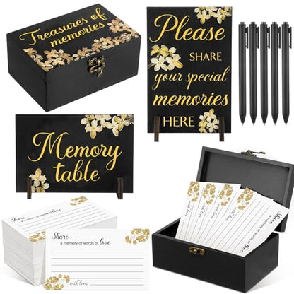 Gilprop 112 Pcs Share a Memory Cards for Celebration of Life - style: flower