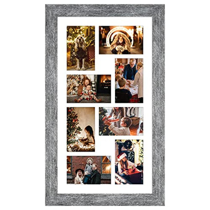 11.8x21.8 Collage Frame, 8 Open 4x6 Photo Frame Collage for Wall - color: Grey, size: 11.8x21.8 - (8 open4x6）