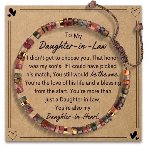 AGOT Daughter in Law Bracelets Gifts: Dear Daughter in Law Birthday Gifts from Mother in Law - color: DIL- Red Creek