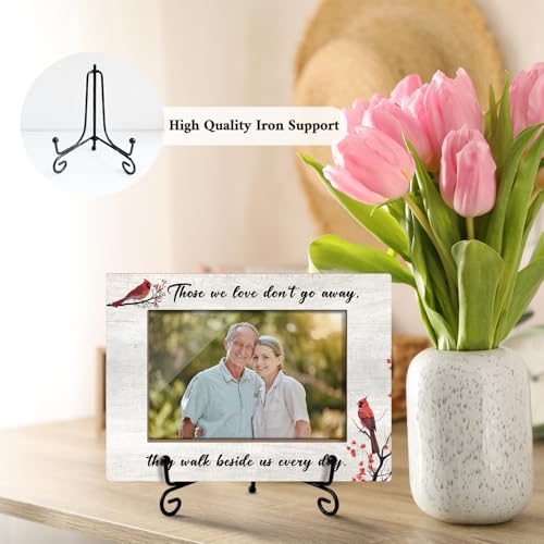 Cardinal Memorial Picture Frame, Sympathy Frames for Loss of Loved One, Bereavement Gifts Cardinal Memorial Gifts Table Decor Wooden Cardinal Photo Frame 4x6 Photo /27 - style: 01