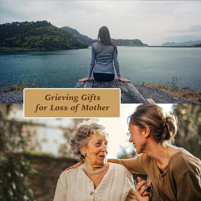 Mom Grieving Gift, Sympathy Condolence Remembrance Memorial Gifts | Letters To My Mom In Heaven Faux Leather Journal with Window Cover 200 Pages A5 Lined for Family Friend Who Loss of Mother - style: Mom