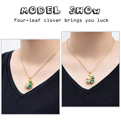 constantlife Cremation Jewelry Memorial Urn Necklace for Ashes Lucky Four-Leaf Clover Design Stainless Steel Pendant Keepsake - color: Customize